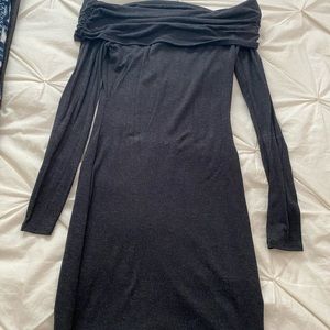 Gray off the shoulder dress